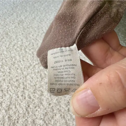 Kate Quinn Women’s Brown Mushroom Pattern Modal Spandex T