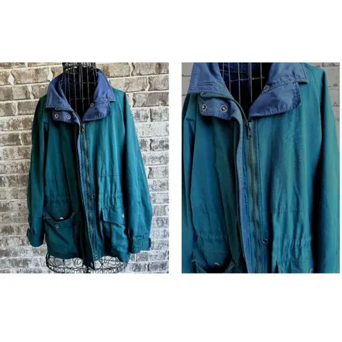 London Fog VTG 1990s Towne Jacket Windbreaker Green Unisex Medium Petite…