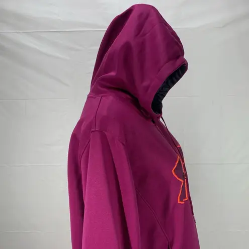 Under Armour  U Storm Purple Semi Fitted Coldgear Hoodie Size Large