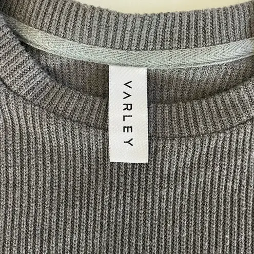 Varley Manning Ribbed Crewneck Sweatshirt with Side Zippers