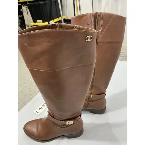 Charter Club Womans Johannes 6 M Brown Full Zip Knee Length Riding Boots