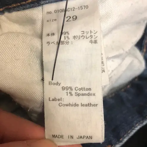 Moussy Vintage Velma Skinny Jeans Medium Wash Blue Distressed Denim High Rise 29