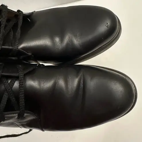 Salvatore Ferragamo Women's Leather and Fabric Combat Boot Size 9.0 B