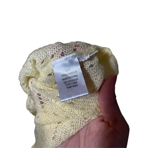 Honey & T Yellow Knit Bell Tie Sleeve Sweater Size Large