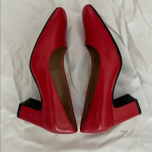 Aerosoles Comfortable MINETTA Mid-heel Pump, Racing Red Leather, Size 8.5W, NWT