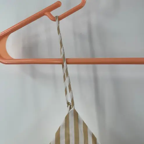 Line and Dot Ryline Dress Size Small Yellow Stripe Yellow/Tan Ruffle Tie Waist NWT