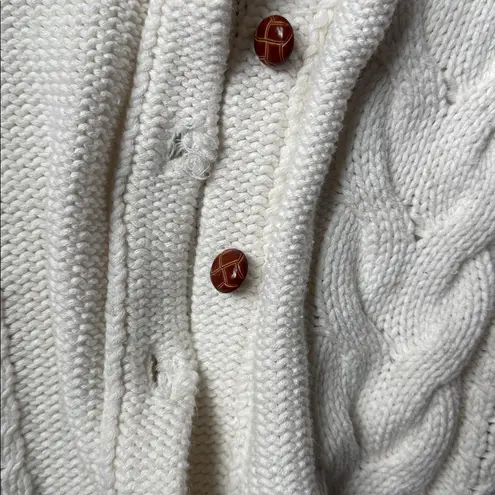 STAUD Blake Oversized Cardigan in Ivory Small