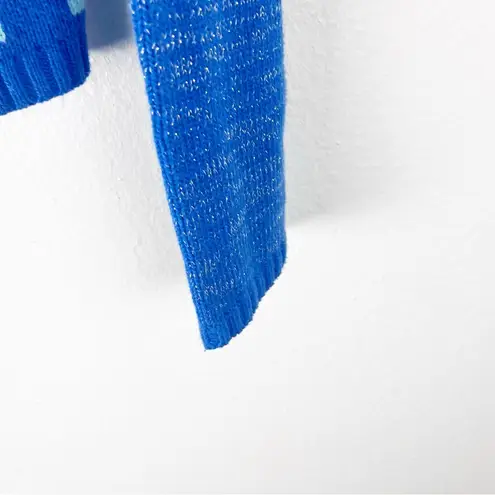 UNBRANDED Blue Long Sleeves Sequins Graphic Penguin Ugly Christmas Sweater