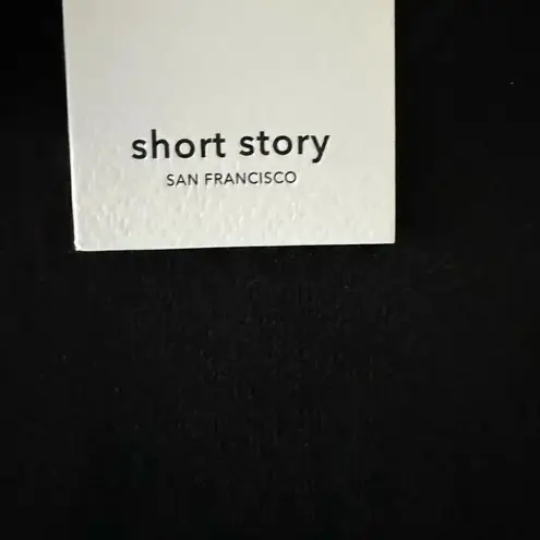 Paloma Black Merino Wool Crewneck Soft Luxury Short Sleeves Knit Top SZ MP #2050