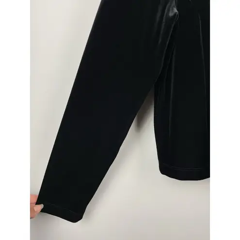 Chico's Chico’s‎ Women's Black Velvet Rhinestone Button Cocktail Party Vintage Sweater M