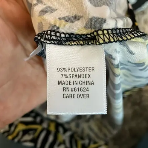 Laura Ashley Black, Yellow & White Tank Top Size Petite Large