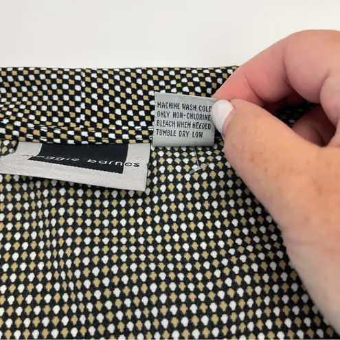 Maggie Barnes Maggie Barnes Sleeveless Top Tie Front Womens Size 26W Black Gold Geometrical