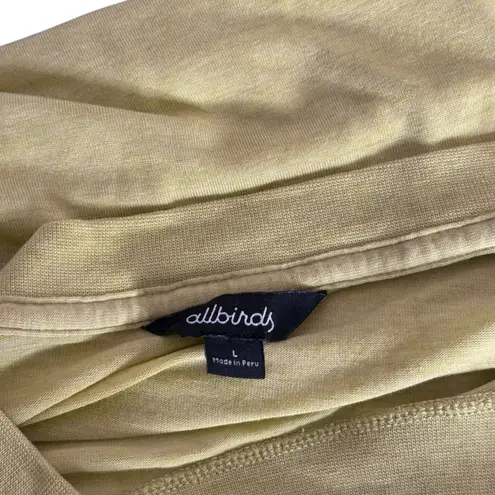 Allbirds Relaxed Fit Tee Women Size L Green Casual Minimalist Short Sleeve Top