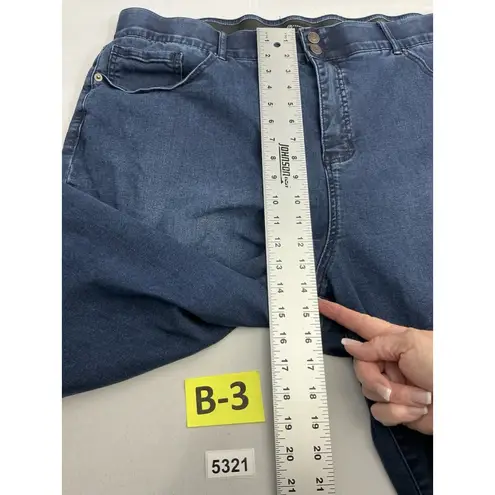 Fashion to figure Womans Blue Jeans 24 Dark Wash Elastic Waist