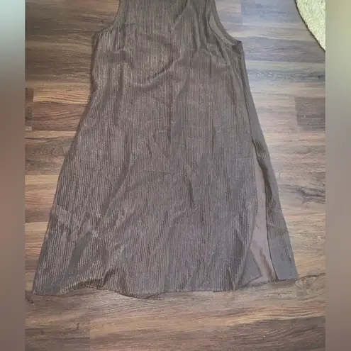 Eileen Fisher Textured Silk Jacquard Bateau Neck Dress boxy mandarin vest tunic 