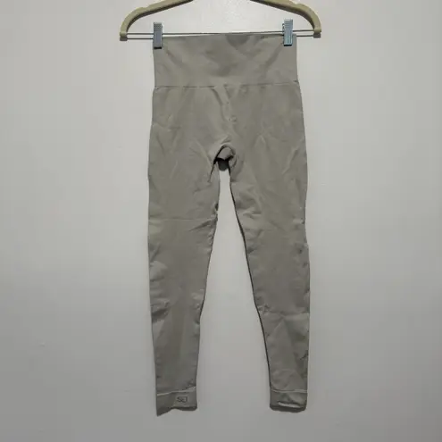 Set Active  Sculptflex Beige Seamless Rib Legging One Strap Sports Bra Set Small