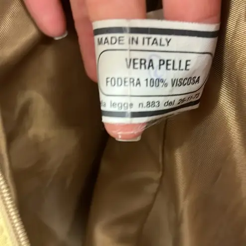 Vera Pelle Vintage Tan Leather Jacket 16 L