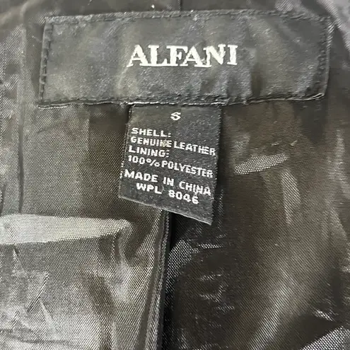 Alfani vintage black leather jacket- Women size S