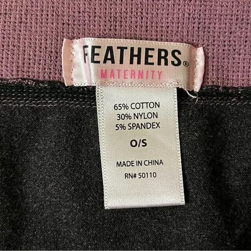Feathers Maternity Leggings Purple Super Soft One Size Size undefined