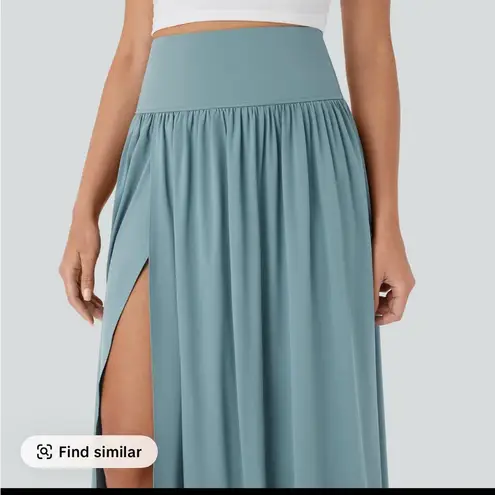 Halara Breezeful High Waisted 2-in-1 Flowy Quick Dry Maxi Skirt blue medium