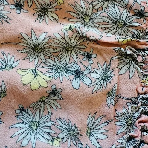 Sophie Rue Women's Ruched Crop Top Dusty Mauve Floral, Size Extra Small Pink