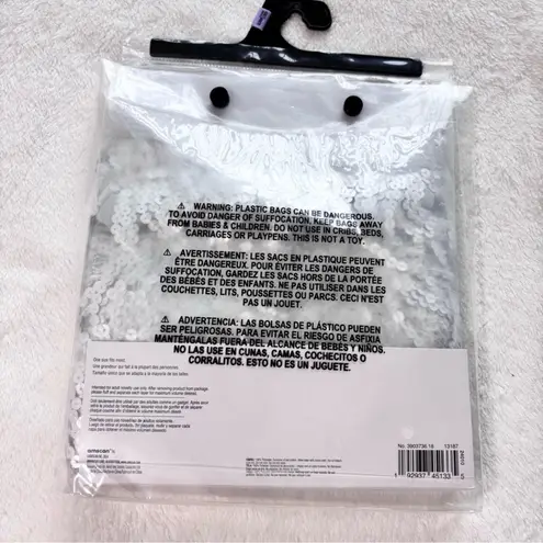 Sparkle Sequin Silver Skirt Fancy Dress Up Halloween Adult Costume Accessory Size undefined