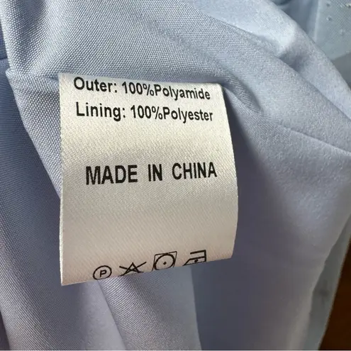 NEW Ivy City Co. Jayne Snowflake Short Sleeve Long Dress Light Blue Medium M NWT