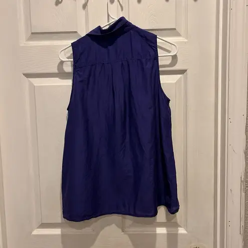 JCP Silk Blend Sleeveless Button