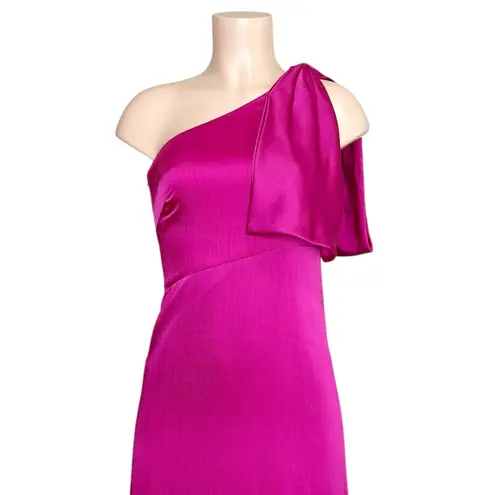 Sachin + Babi Chelsea One Shoulder Bow Gown, Dragonfruit, 0 (US)