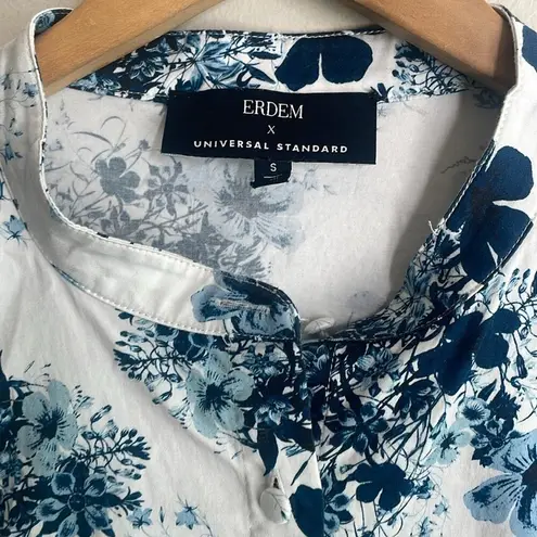 Universal Standard x Erdem Kalina Short Sleeve Ruffle Shirt