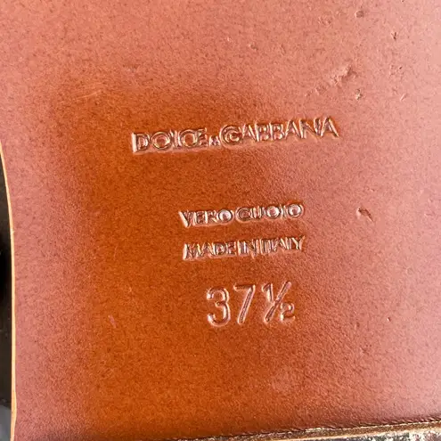 Dolce & Gabbana women’s jeweled satin flat sandal size IT 37.5 US 7.5