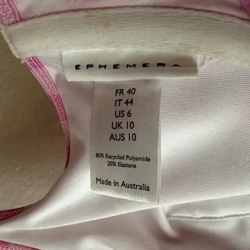 EPHEMERA resort blush Gingham classic bra underwire bikini Top swimsuit US 6 Pink
