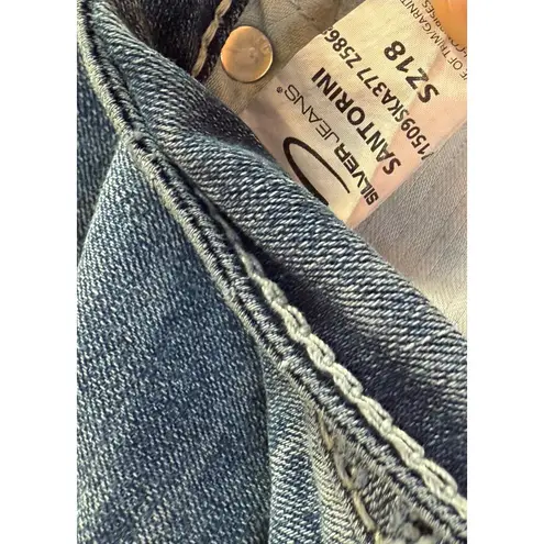 Silver Jeans Santorini Womens Plus Size SZ 18 Denim Cropped Jeans