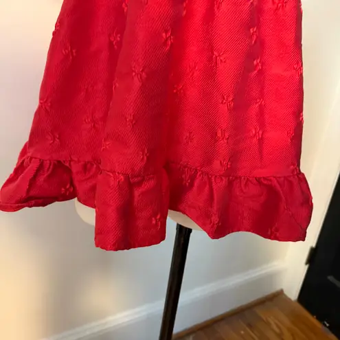 Sister Jane Red Puff Sleeve Heart Cutout Mini Dress Size M