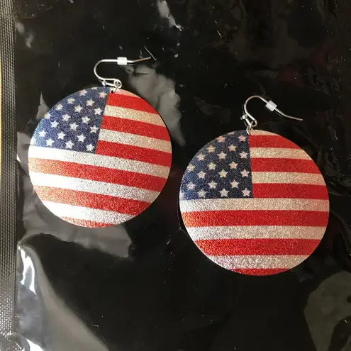 American Flag Earrings July 4 Veterans Memorial