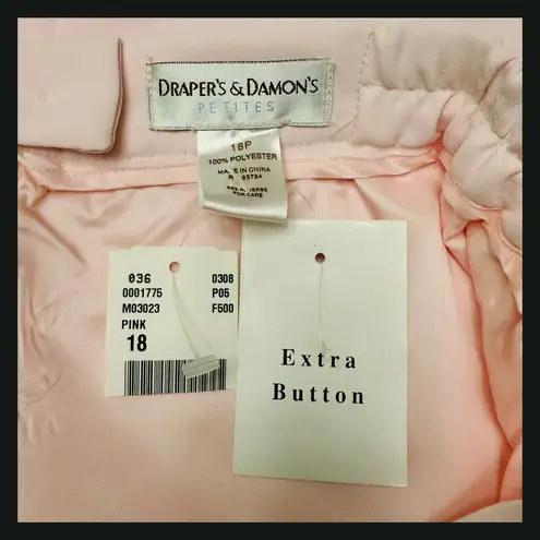 draper's & damon's Draper’s & Damon’s 3-Piece Skirt Suit Set Pink NWT Women’s 18P Jacket Tank Skirt