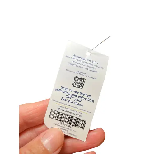 Beyond Yoga NWT Convertible Gym Bag Black Nylon Backpack Shoulder Travel Tote