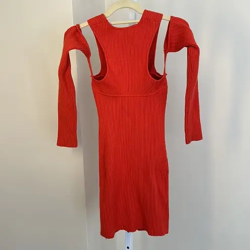 Herve Leger Herve by Orange Bodycon Long Sleeve Mini Dress XS