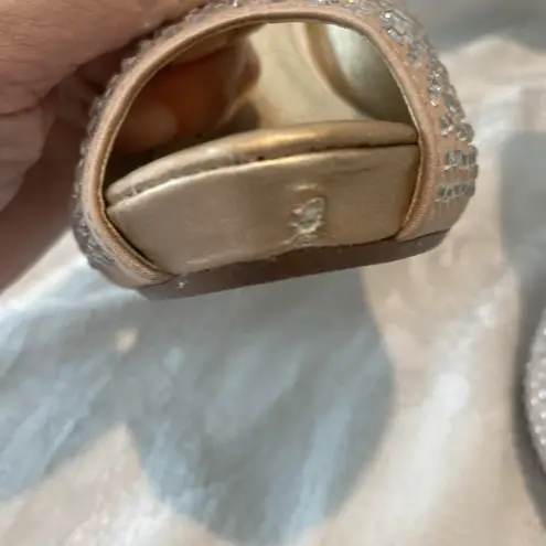 Lulu Townsend Women's Peep Toe Party Special Occasion Rhinestone Heels Size 7