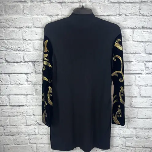 INC International Concepts Women's Gold & Black Sweater Dress Mob Wife Size XL
