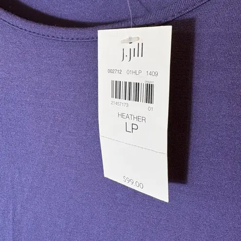 J. Jill Wearever Collection Long Sleeve Purple Heather Dress Size L Petite