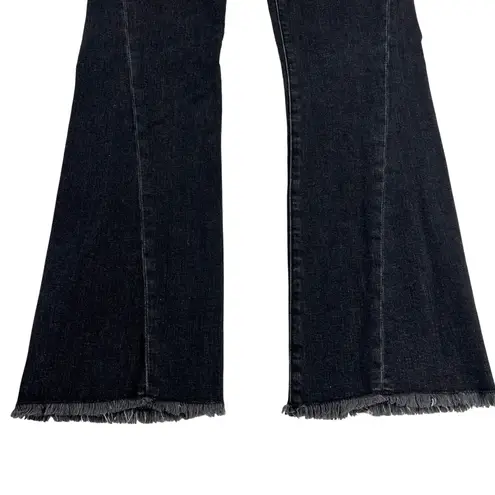 Pilcro and the Letterpress High-Rise Flare Seamed Leg Black Jeans Size 26