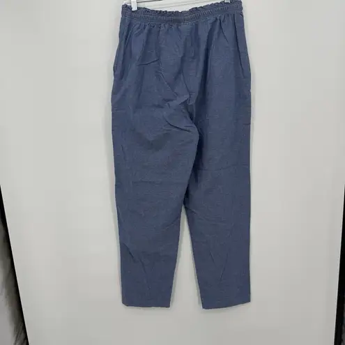 Jantzen Classics Blue Cotton Blend Lightweight Pants Size 16 Drawstring