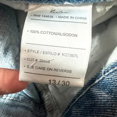 Kancan Kyla Ultra High Rise 90's distressed Baggy jeans size 13/30 Blue