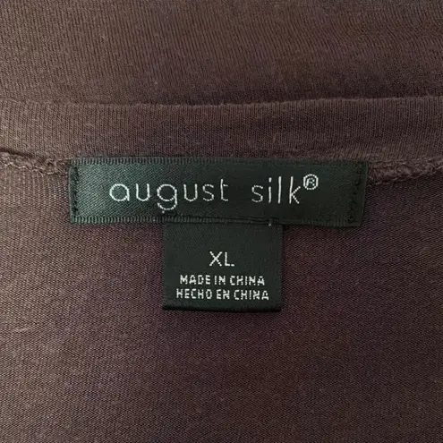 August Silk Brown and Gold Embellished Blouse with Dolman Sleeves