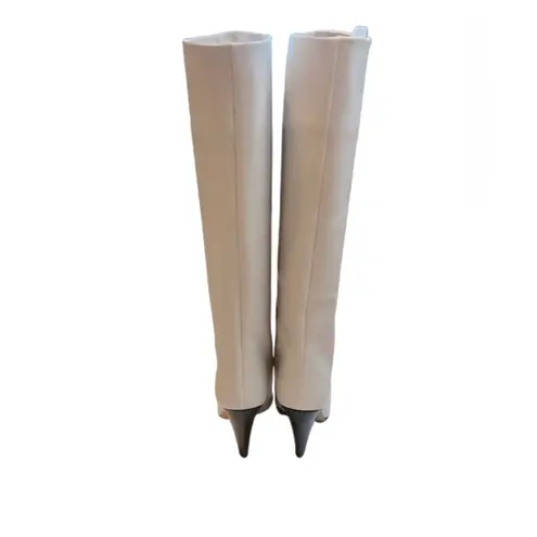 Isabel Marant NWT NWB Lilezio Knee High leather Ivory heeled Boot Size 35