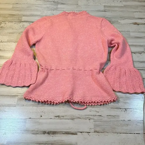 Vintage Handmade Sweater Skirt Set Pink Size 6