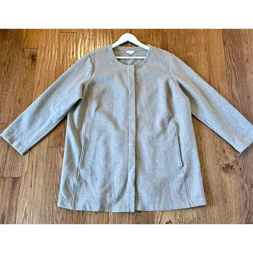 Pure JillāPonte beige snap front cocoon sweater coat 2x Tan Size XXL