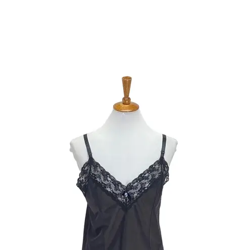 NOT SOLD!!!! Perfectform Vintage Lace Trim camisole Blouse Black Size M Whimsy Size M