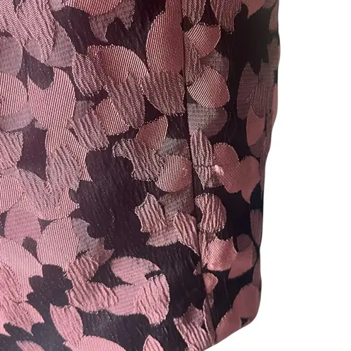 Donna Karan Women's 4 Asymmetrical Pink Floral Pencil Sheath Dress Office Formal